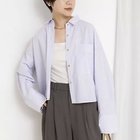 【ノーリーズ/NOLLEY'S】のMY STANDARD ショートシャツ 大人の最旬トレンドファッション＆コーディネート founy(ファウニー) ファッション Fashion レディースファッション Fashion for Women トップス・カットソー Cut & Sew Tops シャツ・ブラウス・オフィスカジュアル Elegant Blouses & Button-Ups カフス Cuff Design 今季 This Season, Current Season ショート Short, Short Length ストライプ Stripe, Striped Pattern ストレート Straight, Straight Cut スリーブ Sleeve, Long Sleeve / Short Sleeve 人気 Popular, Best Seller バランス Balance, Style Balance 無地 Plain, Solid Color 2024年 2024 2024春夏・S/S Spring/Summer 2024 SS24 エレガント 上品 Elegant 2026年 2026 2026春夏・S/S Spring/Summer 2026 SS26 thumbnail ブルー系3|ID: prp329100004964057 ipo3291000000037249041