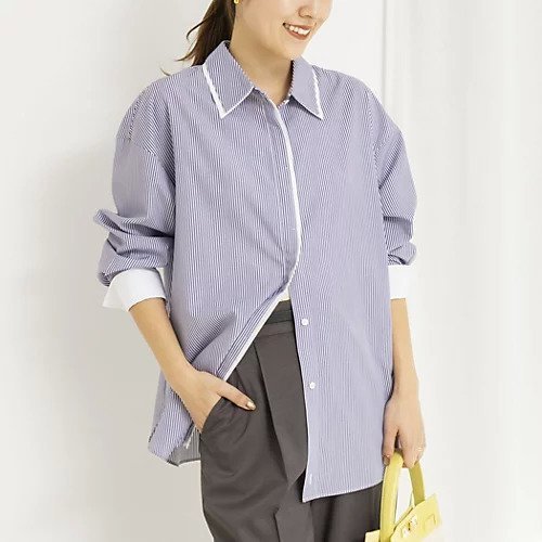 【ノーリーズ/NOLLEY'S】のウォッシャブルレイヤード2WAYカラーシャツ インテリア・キッズ・メンズ・レディースファッション・服の通販 founy(ファウニー) https://founy.com/ ファッション Fashion レディースファッション Fashion for Women トップス・カットソー Cut & Sew Tops シャツ・ブラウス・オフィスカジュアル Elegant Blouses & Button-Ups 2026年 2026 2026春夏・S/S Spring/Summer 2026 SS26 カフス Cuff Design ベスト Vest, Waistcoat 今季 This Season, Current Season |ID: prp329100004964059 ipo3291000000037249057