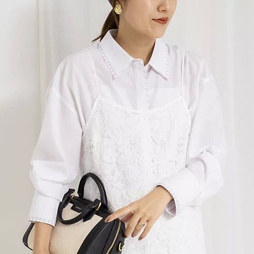 【ノーリーズ/NOLLEY'S】のウォッシャブルレイヤード2WAYカラーシャツ インテリア・キッズ・メンズ・レディースファッション・服の通販 founy(ファウニー) 　ファッション　Fashion　レディースファッション　Fashion for Women　トップス・カットソー　Cut & Sew Tops　シャツ・ブラウス・オフィスカジュアル　Elegant Blouses & Button-Ups　2026年　2026　2026春夏・S/S　Spring/Summer 2026 SS26　カフス　Cuff Design　ベスト　Vest, Waistcoat　今季　This Season, Current Season　ホワイト系4|ID: prp329100004964059 ipo3291000000037249059