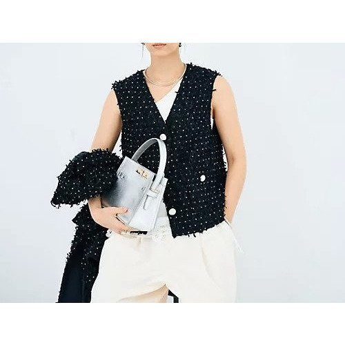 【ノーリーズ/NOLLEY'S】の45th limited editionフラッグカラミジレ インテリア・キッズ・メンズ・レディースファッション・服の通販 founy(ファウニー) https://founy.com/ ファッション Fashion レディースファッション Fashion for Women アウター Coat / Outerwear Collection トップス・カットソー Cut & Sew Tops ベスト&ジレ / 重ね着スタイル Vests & Gilets 2026年 2026 2026春夏・S/S Spring/Summer 2026 SS26 おすすめ Recommended / Our Picks ジャケット Jacket, Outerwear セレモニー Ceremony ツイード／ツィード Choker, Choker Necklace デニム Denim, Jeans Material 春 Spring |ID: prp329100004964063 ipo3291000000037249078