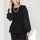 【ノーリーズ/NOLLEY'S】の《セットアップ対応》ウォッシャブルダブルクロスブラウス ブラック|ID: prp329100004964065 ipo3291000000037249088