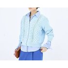 【ノーリーズ/NOLLEY'S】の《手洗い可能》ケーブルレースVネックカーディガン サックス|ID: prp329100004964068 ipo3291000000037249105