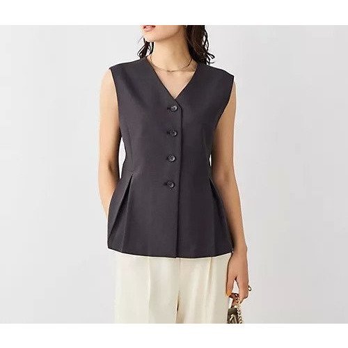 【ノーリーズソフィー/NOLLEY'S sophi】の《セットアップ対応》ウォッシャブルドライシャークペプラムジレ 大人の最旬トレンドファッション＆コーディネート founy(ファウニー) 　ファッション　Fashion　レディースファッション　Fashion for Women　アウター　Coat / Outerwear Collection　トップス・カットソー　Cut & Sew Tops　ベスト&ジレ / 重ね着スタイル　Vests & Gilets　2026年　2026　2026春夏・S/S　Spring/Summer 2026 SS26　おすすめ　Recommended / Our Picks　ジャケット　Jacket, Outerwear　セットアップ　Set-Up, Coordinated Outfit　タンク　Tank Top, Sleeveless Top　 other-1|ID: prp329100004964074 ipo3291000000037249132