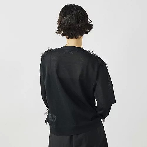 【ノーリーズ/NOLLEY'S】の《手洗い可能》チュールフリンジVネックカーディガン 大人の最旬トレンドファッション＆コーディネート founy(ファウニー) 　ファッション　Fashion　レディースファッション　Fashion for Women　トップス・カットソー　Cut & Sew Tops　カーディガン・羽織り　Layered Style Cardigans　Vネックトップス　V-Neck Tops / V-Cut Neckline Shirts　2026年　2026　2026春夏・S/S　Spring/Summer 2026 SS26　インナー　Innerwear　カーディガン　Cardigan, Knitwear　シンプル　Simple, Minimal　デニム　Denim, Jeans Material　ベスト　Vest, Waistcoat　リネン　Linen, Linen Fabric　ロング　Long, Long-Length　 other-1|ID: prp329100004964077 ipo3291000000037249153