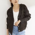 【ノーリーズ/NOLLEY'S】の《手洗い可能》チュールフリンジVネックカーディガン 大人の最旬トレンドファッション＆コーディネート founy(ファウニー) ファッション Fashion レディースファッション Fashion for Women トップス・カットソー Cut & Sew Tops カーディガン・羽織り Layered Style Cardigans Vネックトップス V-Neck Tops / V-Cut Neckline Shirts 2026年 2026 2026春夏・S/S Spring/Summer 2026 SS26 インナー Innerwear カーディガン Cardigan, Knitwear シンプル Simple, Minimal デニム Denim, Jeans Material ベスト Vest, Waistcoat リネン Linen, Linen Fabric ロング Long, Long-Length thumbnail ブラウン|ID: prp329100004964077 ipo3291000000037249156