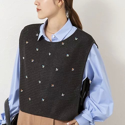 【ノーリーズ/NOLLEY'S】の《手洗い可能》ビジュー付ベスト インテリア・キッズ・メンズ・レディースファッション・服の通販 founy(ファウニー) https://founy.com/ ファッション Fashion レディースファッション Fashion for Women アウター Coat / Outerwear Collection トップス・カットソー Cut & Sew Tops ベスト&ジレ / 重ね着スタイル Vests & Gilets 2026年 2026 2026春夏・S/S Spring/Summer 2026 SS26 ジュエリー Jewelry, Accessories ビジュー Bijou, Jewel-like Accent ベスト Vest, Waistcoat リボン Ribbon, Bow レギュラー Regular, Standard Fit |ID: prp329100004964082 ipo3291000000037249184