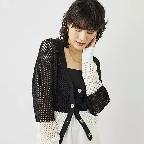 【ノーリーズ/NOLLEY'S】の《手洗い可能》テープメッシュ編Vネックカーディガン インテリア・キッズ・メンズ・レディースファッション・服の通販 founy(ファウニー) https://founy.com/ ファッション Fashion レディースファッション Fashion for Women トップス・カットソー Cut & Sew Tops カーディガン・羽織り Layered Style Cardigans Vネックトップス V-Neck Tops / V-Cut Neckline Shirts 2026年 2026 2026春夏・S/S Spring/Summer 2026 SS26 カーディガン Cardigan, Knitwear メッシュ Mesh, Net Fabric |ID: prp329100004964083 ipo3291000000037249189