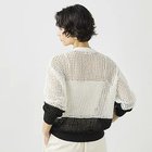 【ノーリーズ/NOLLEY'S】の《手洗い可能》テープメッシュ編Vネックカーディガン オフホワイト|ID: prp329100004964083 ipo3291000000037249191