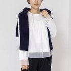 【ノーリーズ/NOLLEY'S】のウォッシャブルチュールレイヤード2WAYブラウス ホワイト|ID: prp329100004964089 ipo3291000000037249219