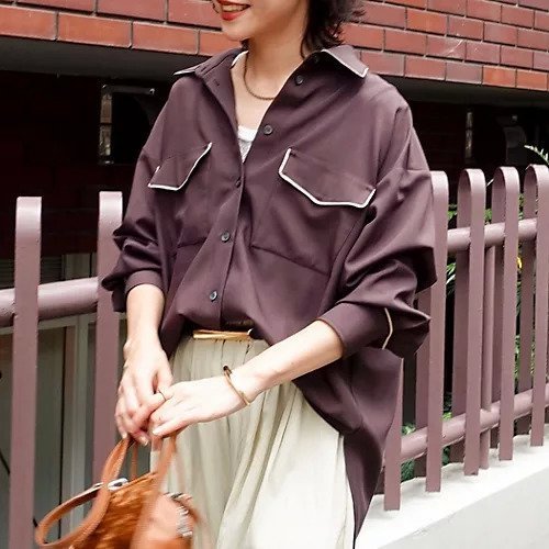 【ノーリーズ/NOLLEY'S】の【MAQWEL/マクウェル】パイピングシャツ インテリア・キッズ・メンズ・レディースファッション・服の通販 founy(ファウニー) https://founy.com/ ファッション Fashion レディースファッション Fashion for Women トップス・カットソー Cut & Sew Tops シャツ・ブラウス・オフィスカジュアル Elegant Blouses & Button-Ups 2025年 2025 2025-2026秋冬・A/W Autumn/Winter 2025–26 AW25–26 ストレッチ Stretch, Stretchy Fabric パイピング Piping, Trim Design 夏 Summer 羽織 Haori, Light Jacket |ID: prp329100004964096 ipo3291000000037249253