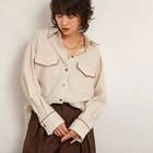 【ノーリーズ/NOLLEY'S】の【MAQWEL/マクウェル】パイピングシャツ 大人の最旬トレンドファッション＆コーディネート founy(ファウニー) ファッション Fashion レディースファッション Fashion for Women トップス・カットソー Cut & Sew Tops シャツ・ブラウス・オフィスカジュアル Elegant Blouses & Button-Ups 2025年 2025 2025-2026秋冬・A/W Autumn/Winter 2025–26 AW25–26 ストレッチ Stretch, Stretchy Fabric パイピング Piping, Trim Design 夏 Summer 羽織 Haori, Light Jacket thumbnail エクリュ|ID: prp329100004964096 ipo3291000000037249255