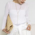 【ノーリーズ/NOLLEY'S】のウォッシャブルシアー配色ロンT ホワイト|ID: prp329100004964109 ipo3291000000037249315