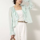 【ノーリーズソフィー/NOLLEY'S sophi】のウォッシャブルシアーラッフル羽織りブラウス ミントグリーン|ID: prp329100004964111 ipo3291000000037249328
