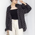 【リエミラー/Rie Miller】のウォッシャブルレギュラーカラー2WAYシャツ ブラック・グレー系3|ID: prp329100004964116 ipo3291000000037249367