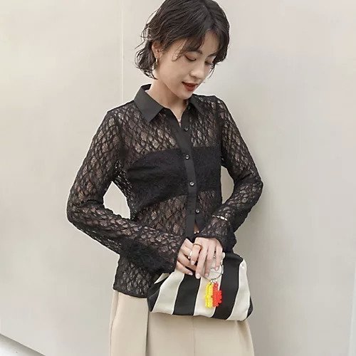 【ノーリーズ/NOLLEY'S】の【MAQWEL/マクウェル】ウォッシャブルストレッチレースシャツ インテリア・キッズ・メンズ・レディースファッション・服の通販 founy(ファウニー) https://founy.com/ ファッション Fashion レディースファッション Fashion for Women トップス・カットソー Cut & Sew Tops シャツ・ブラウス・オフィスカジュアル Elegant Blouses & Button-Ups 2026年 2026 2026春夏・S/S Spring/Summer 2026 SS26 おすすめ Recommended / Our Picks サテン Satin, Glossy Fabric レース Lace, Lace Fabric |ID: prp329100004964127 ipo3291000000037249437