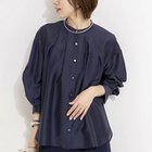 【ノーリーズ/NOLLEY'S】のウォッシャブルサイドボタンシアーブラウス 大人の最旬トレンドファッション＆コーディネート founy(ファウニー) ファッション Fashion レディースファッション Fashion for Women トップス・カットソー Cut & Sew Tops シャツ・ブラウス・オフィスカジュアル Elegant Blouses & Button-Ups 2026年 2026 2026春夏・S/S Spring/Summer 2026 SS26 オーガンジー Organza Fabric ストライプ Stripe, Striped Pattern スリット Slit, Slit Detail ロング Long, Long-Length thumbnail ネイビー|ID: prp329100004964129 ipo3291000000037249451