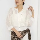 【ノーリーズ/NOLLEY'S】の《手洗い可能》メッシュスパンコール6分袖カーディガン オフホワイト|ID: prp329100004964135 ipo3291000000037249485
