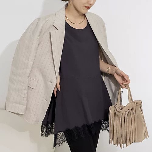 【ノーリーズ/NOLLEY'S】の【WEB限定】ウォッシャブルヘムレースサテンタンク インテリア・キッズ・メンズ・レディースファッション・服の通販 founy(ファウニー) 　ファッション　Fashion　レディースファッション　Fashion for Women　2026年　2026　2026春夏・S/S　Spring/Summer 2026 SS26　ジャケット　Jacket, Outerwear　ノースリーブ　Sleeveless, No-Sleeve　バランス　Balance, Style Balance　フレア　Flare, Flared　レギンス　Leggings, Stretch Pants　レース　Lace, Lace Fabric　ロング　Long, Long-Length　エレガント 上品　Elegant　ブラック|ID: prp329100004964142 ipo3291000000037249525
