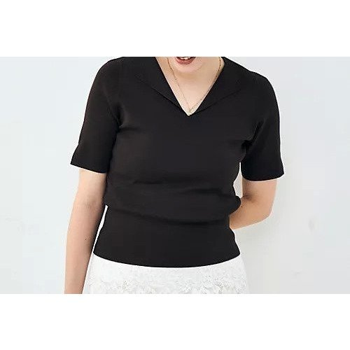 【ノーリーズソフィー/NOLLEY'S sophi】の《手洗い可能》トライアングルカラー総針5分袖プルオーバー 大人の最旬トレンドファッション＆コーディネート founy(ファウニー) 　ファッション　Fashion　レディースファッション　Fashion for Women　トップス・カットソー　Cut & Sew Tops　カジュアルプルオーバー・ニットトップス　Pullovers & Knit Tops / Casual Pullovers　2026年　2026　2026春夏・S/S　Spring/Summer 2026 SS26　インナー　Innerwear　シンプル　Simple, Minimal　ジャケット　Jacket, Outerwear　スリット　Slit, Slit Detail　デニム　Denim, Jeans Material　トライアングル　Triangle, Triangular Shape　レース　Lace, Lace Fabric　 other-1|ID: prp329100004964152 ipo3291000000037249589