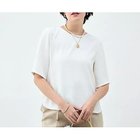 【ノーリーズソフィー/NOLLEY'S sophi】のウォッシャブルダブルクロスTブラウス 大人の最旬トレンドファッション＆コーディネート founy(ファウニー) ファッション Fashion レディースファッション Fashion for Women トップス・カットソー Cut & Sew Tops シャツ・ブラウス・オフィスカジュアル Elegant Blouses & Button-Ups 2026年 2026 2026春夏・S/S Spring/Summer 2026 SS26 インナー Innerwear シンプル Simple, Minimal 半袖 Short Sleeve, Half Sleeve thumbnail オフホワイト|ID: prp329100004964155 ipo3291000000037249609