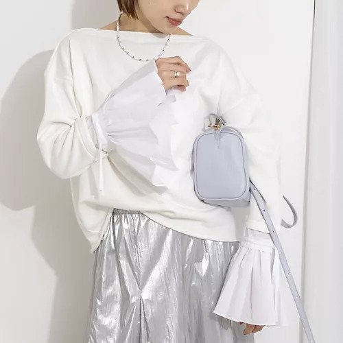 【ノーリーズ/NOLLEY'S】の【WEB限定】ウォッシャブルシャツスリーブスウェットプルオーバー インテリア・キッズ・メンズ・レディースファッション・服の通販 founy(ファウニー) 　ファッション　Fashion　レディースファッション　Fashion for Women　トップス・カットソー　Cut & Sew Tops　シャツ・ブラウス・オフィスカジュアル　Elegant Blouses & Button-Ups　レディースパーカー・カジュアルフーディー　Casual Hoodies & Sweatshirts　カジュアルプルオーバー・ニットトップス　Pullovers & Knit Tops / Casual Pullovers　スウェット・クルーネックトップス　Sweatshirts & Crewnecks / Relaxed Fit Sweat Tops　2026年　2026　2026春夏・S/S　Spring/Summer 2026 SS26　カットソー　Cut and Sewn Top　ショルダー　Shoulder, Shoulder Strap　シンプル　Simple, Minimal　ドッキング　Docking, Mixed Material　ドロップ　Drop Shoulder, Dropped Style　フェミニン　Feminine, Girly　フリル　Frill, Ruffle　リラックス　Relax, Relaxed Fit　オフホワイト|ID: prp329100004964159 ipo3291000000037249631