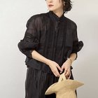 【ノーリーズソフィー/NOLLEY'S sophi】の【MARILYN MOON】sheer starched cotton lace frilled ブラウス ブラック|ID: prp329100004964164 ipo3291000000037249657