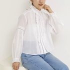 【ノーリーズソフィー/NOLLEY'S sophi】の【MARILYN MOON】sheer starched cotton lace frilled ブラウス オフホワイト|ID: prp329100004964164 ipo3291000000037249658