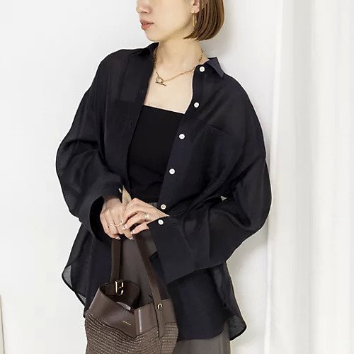 【ノーリーズ/NOLLEY'S】のウォッシャブルセルロースシルクシアーシャツ インテリア・キッズ・メンズ・レディースファッション・服の通販 founy(ファウニー) 　ファッション　Fashion　レディースファッション　Fashion for Women　トップス・カットソー　Cut & Sew Tops　シャツ・ブラウス・オフィスカジュアル　Elegant Blouses & Button-Ups　2026年　2026　2026春夏・S/S　Spring/Summer 2026 SS26　おすすめ　Recommended / Our Picks　シルク　Silk, 100% Silk　デニム　Denim, Jeans Material　夏　Summer　ネイビー|ID: prp329100004964166 ipo3291000000037249669