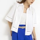 【ノーリーズ/NOLLEY'S】のウォッシャブルはしごレース半袖ショートシャツ ホワイト|ID: prp329100004964167 ipo3291000000037249680