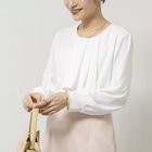 【ノーリーズソフィー/NOLLEY'S sophi】のウォッシャブルファンクショナルジョーゼットプリントタックフレアーブラウス ホワイト|ID: prp329100004964172 ipo3291000000037249705