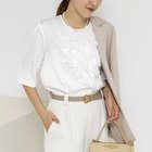 【ノーリーズ/NOLLEY'S】のウォッシャブルオトナサテンラッフルブラウス 大人の最旬トレンドファッション＆コーディネート founy(ファウニー) ファッション Fashion レディースファッション Fashion for Women トップス・カットソー Cut & Sew Tops シャツ・ブラウス・オフィスカジュアル Elegant Blouses & Button-Ups 2026年 2026 2026春夏・S/S Spring/Summer 2026 SS26 おすすめ Recommended / Our Picks シフォン Chiffon, Lightweight Fabric シンプル Simple, Minimal ジャケット Jacket, Outerwear ラッフル Ruffle, Frill 人気 Popular, Best Seller thumbnail ホワイト|ID: prp329100004964175 ipo3291000000037249722