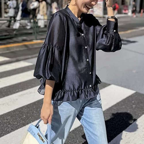 【ノーリーズ/NOLLEY'S】のウォッシャブルシアー裾フリルブラウス 大人の最旬トレンドファッション＆コーディネート founy(ファウニー) 　ファッション　Fashion　レディースファッション　Fashion for Women　トップス・カットソー　Cut & Sew Tops　シャツ・ブラウス・オフィスカジュアル　Elegant Blouses & Button-Ups　2026年　2026　2026春夏・S/S　Spring/Summer 2026 SS26　カフス　Cuff Design　シアー　Sheer, See-Through　ジャケット　Jacket, Outerwear　フリル　Frill, Ruffle　エレガント 上品　Elegant　羽織　Haori, Light Jacket　 other-1|ID: prp329100004964176 ipo3291000000037249725