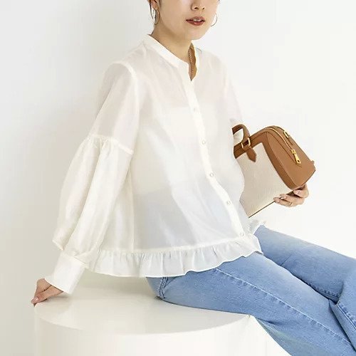【ノーリーズ/NOLLEY'S】のウォッシャブルシアー裾フリルブラウス インテリア・キッズ・メンズ・レディースファッション・服の通販 founy(ファウニー) 　ファッション　Fashion　レディースファッション　Fashion for Women　トップス・カットソー　Cut & Sew Tops　シャツ・ブラウス・オフィスカジュアル　Elegant Blouses & Button-Ups　2026年　2026　2026春夏・S/S　Spring/Summer 2026 SS26　カフス　Cuff Design　シアー　Sheer, See-Through　ジャケット　Jacket, Outerwear　フリル　Frill, Ruffle　エレガント 上品　Elegant　羽織　Haori, Light Jacket　オフホワイト|ID: prp329100004964176 ipo3291000000037249727