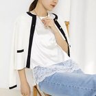【ノーリーズ/NOLLEY'S】のウォッシャブル裾レースオトナサテンTシャツ ホワイト|ID: prp329100004964178 ipo3291000000037249738