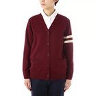 【ヒューマンウーマン/HUMAN WOMAN】のライン入りVネックカーディガン ワイン|ID: prp329100004964181 ipo3291000000037249913
