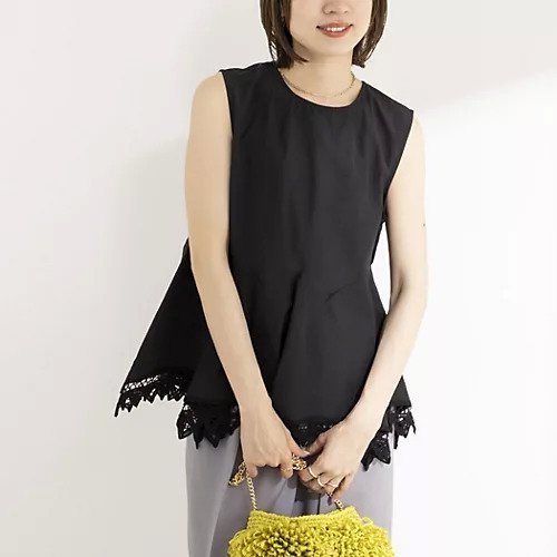 【ノーリーズ/NOLLEY'S】の【MARILYN MOON/マリリーンムーン】2WAY handkerchief hem blouse インテリア・キッズ・メンズ・レディースファッション・服の通販 founy(ファウニー) 　ファッション　Fashion　レディースファッション　Fashion for Women　エレガント 上品　Elegant　カットソー　Cut and Sewn Top　ノースリーブ　Sleeveless, No-Sleeve　ベスト　Vest, Waistcoat　モダン　Modern, Contemporary　おすすめ　Recommended / Our Picks　2026年　2026　2026春夏・S/S　Spring/Summer 2026 SS26　ブラック|ID: prp329100004964185 ipo3291000000037249929