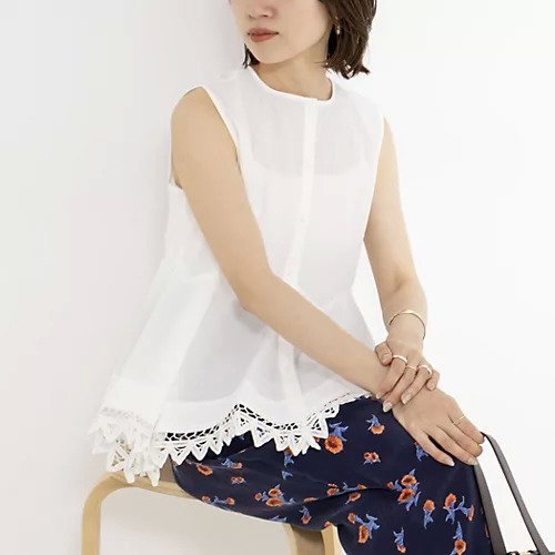 【ノーリーズ/NOLLEY'S】の【MARILYN MOON/マリリーンムーン】2WAY handkerchief hem blouse インテリア・キッズ・メンズ・レディースファッション・服の通販 founy(ファウニー) 　ファッション　Fashion　レディースファッション　Fashion for Women　エレガント 上品　Elegant　カットソー　Cut and Sewn Top　ノースリーブ　Sleeveless, No-Sleeve　ベスト　Vest, Waistcoat　モダン　Modern, Contemporary　おすすめ　Recommended / Our Picks　2026年　2026　2026春夏・S/S　Spring/Summer 2026 SS26　ホワイト|ID: prp329100004964185 ipo3291000000037249930