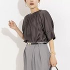 【ノーリーズ/NOLLEY'S】のウォッシャブルボリュームスリーブ2WAYシアーブラウス チャコールグレー|ID: prp329100004964191 ipo3291000000037249968