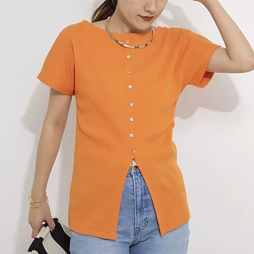 【ノーリーズ/NOLLEY'S】のウォッシャブルスリット2WAYプルオーバー インテリア・キッズ・メンズ・レディースファッション・服の通販 founy(ファウニー) 　ファッション　Fashion　レディースファッション　Fashion for Women　トップス・カットソー　Cut & Sew Tops　カジュアルプルオーバー・ニットトップス　Pullovers & Knit Tops / Casual Pullovers　2026年　2026　2026春夏・S/S　Spring/Summer 2026 SS26　スリット　Slit, Slit Detail　フレア　Flare, Flared　ワイド　Wide, Wide Fit　夏　Summer　オレンジ|ID: prp329100004964193 ipo3291000000037249982