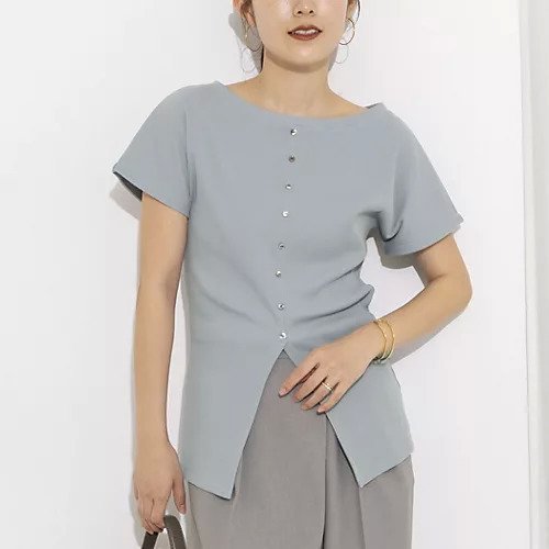 【ノーリーズ/NOLLEY'S】のウォッシャブルスリット2WAYプルオーバー インテリア・キッズ・メンズ・レディースファッション・服の通販 founy(ファウニー) 　ファッション　Fashion　レディースファッション　Fashion for Women　トップス・カットソー　Cut & Sew Tops　カジュアルプルオーバー・ニットトップス　Pullovers & Knit Tops / Casual Pullovers　2026年　2026　2026春夏・S/S　Spring/Summer 2026 SS26　スリット　Slit, Slit Detail　フレア　Flare, Flared　ワイド　Wide, Wide Fit　夏　Summer　サックス|ID: prp329100004964193 ipo3291000000037249983