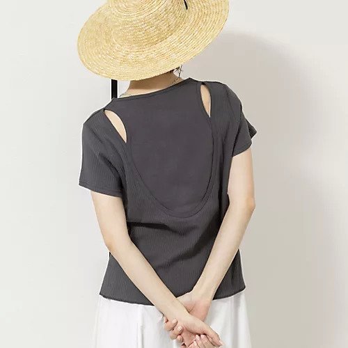 【ノーリーズ/NOLLEY'S】のウォッシャブルバックデザインリブTシャツ インテリア・キッズ・メンズ・レディースファッション・服の通販 founy(ファウニー) https://founy.com/ ファッション Fashion レディースファッション Fashion for Women トップス・カットソー Cut & Sew Tops シャツ・ブラウス・オフィスカジュアル Elegant Blouses & Button-Ups ロングTシャツ・Tシャツ Longline T-Shirts & Tees バッグ Bags 2026年 2026 2026春夏・S/S Spring/Summer 2026 SS26 インナー Innerwear カーディガン Cardigan, Knitwear シンプル Simple, Minimal ジャケット Jacket, Outerwear タンク Tank Top, Sleeveless Top |ID: prp329100004964196 ipo3291000000037249998