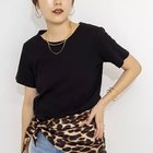 【ノーリーズ/NOLLEY'S】のウォッシャブルバックデザインリブTシャツ ブラック|ID: prp329100004964196 ipo3291000000037250001