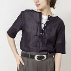 【ノーリーズ/NOLLEY'S】のウォッシャブルコットンチュールバックヘンリー2WAYプルオーバー ダークネイビー|ID: prp329100004964199 ipo3291000000037250020