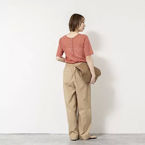【ノーリーズ/NOLLEY'S】のウォッシャブルコットンチュールバックヘンリー2WAYプルオーバー 大人の最旬トレンドファッション＆コーディネート founy(ファウニー) 　ファッション　Fashion　レディースファッション　Fashion for Women　トップス・カットソー　Cut & Sew Tops　カジュアルプルオーバー・ニットトップス　Pullovers & Knit Tops / Casual Pullovers　バッグ　Bags　2026年　2026　2026春夏・S/S　Spring/Summer 2026 SS26　シンプル　Simple, Minimal　ストレッチ　Stretch, Stretchy Fabric　チュール　Tulip, Tulip Motif　フロント　Front, Front Design　春　Spring　other-3|ID: prp329100004964199 ipo3291000000037250023