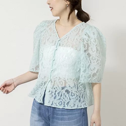 【ノーリーズソフィー/NOLLEY'S sophi】のウォッシャブルワッシャーオーガンジーカットジャガードブラウス インテリア・キッズ・メンズ・レディースファッション・服の通販 founy(ファウニー) https://founy.com/ ファッション Fashion レディースファッション Fashion for Women トップス・カットソー Cut & Sew Tops シャツ・ブラウス・オフィスカジュアル Elegant Blouses & Button-Ups 2026年 2026 2026春夏・S/S Spring/Summer 2026 SS26 おすすめ Recommended / Our Picks オーガンジー Organza Fabric 夏 Summer |ID: prp329100004964200 ipo3291000000037250024