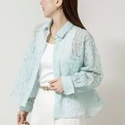 【ノーリーズソフィー/NOLLEY'S sophi】のウォッシャブルワッシャーオーガンジーカットジャガードショートシャツ ミントグリーン|ID: prp329100004964201 ipo3291000000037250030