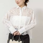 【ノーリーズソフィー/NOLLEY'S sophi】のウォッシャブルワッシャーオーガンジーカットジャガードショートシャツ ホワイト|ID: prp329100004964201 ipo3291000000037250031