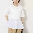 【ノーリーズ/NOLLEY'S】の【TORRAZZO DONNトラッゾドンナ】Docking Flare Top 大人の最旬トレンドファッション＆コーディネート founy(ファウニー) ファッション Fashion レディースファッション Fashion for Women ワンピース Dresses 2026年 2026 2026春夏・S/S Spring/Summer 2026 SS26 カットソー Cut and Sewn Top ストライプ Stripe, Striped Pattern ドッキング Docking, Mixed Material フレア Flare, Flared thumbnail ホワイト|ID: prp329100004964205 ipo3291000000037250052