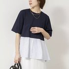 【ノーリーズ/NOLLEY'S】の【TORRAZZO DONNトラッゾドンナ】Docking Flare Top 大人の最旬トレンドファッション＆コーディネート founy(ファウニー) ファッション Fashion レディースファッション Fashion for Women ワンピース Dresses 2026年 2026 2026春夏・S/S Spring/Summer 2026 SS26 カットソー Cut and Sewn Top ストライプ Stripe, Striped Pattern ドッキング Docking, Mixed Material フレア Flare, Flared thumbnail ダークネイビー|ID: prp329100004964205 ipo3291000000037250053