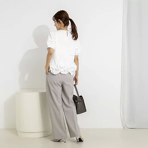 【ノーリーズ/NOLLEY'S】のウォッシャブル裾フリルカットプルオーバー 大人の最旬トレンドファッション＆コーディネート founy(ファウニー) 　ファッション　Fashion　レディースファッション　Fashion for Women　トップス・カットソー　Cut & Sew Tops　カジュアルプルオーバー・ニットトップス　Pullovers & Knit Tops / Casual Pullovers　2026年　2026　2026春夏・S/S　Spring/Summer 2026 SS26　おすすめ　Recommended / Our Picks　ウォッシャブル　Machine Washable　カットソー　Cut and Sewn Top　シンプル　Simple, Minimal　タフタ　Taffeta, Structured Fabric　ドッキング　Docking, Mixed Material　フリル　Frill, Ruffle　other-3|ID: prp329100004964207 ipo3291000000037250064